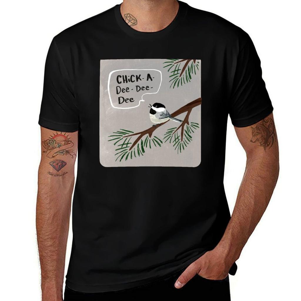 ChickADeeDeeDee TShirt Big Size Short Sleeve Casual Top TShirt