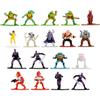 Figurines tortues ninja warrior en métal - set de 18 pièces - jada - collection de personnages détaillés