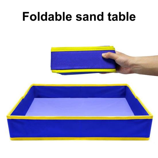 Folding Cloth Sand Tray Tear-Resistant Waterproof Portable Kids Beach Toys Storage Tray