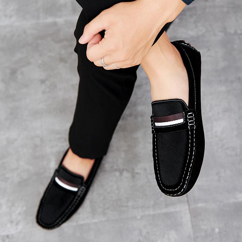 Mens Shoes Brand Leisure Slip On Loafers Men High Quality Suede Loafer Shoes For Men 2022 Summer Autumn Comfy Drive Casual Flats