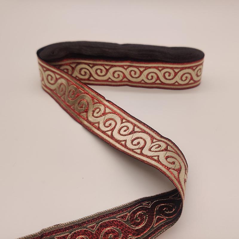 Ethnic Jacquard Lace Trims for Neckline, Cuffs, and Skirt Edging.
