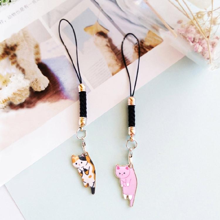 Lovely Cat Charm Strap Lanyard Anti-Lost Phone String Keychain for Bag Backpack