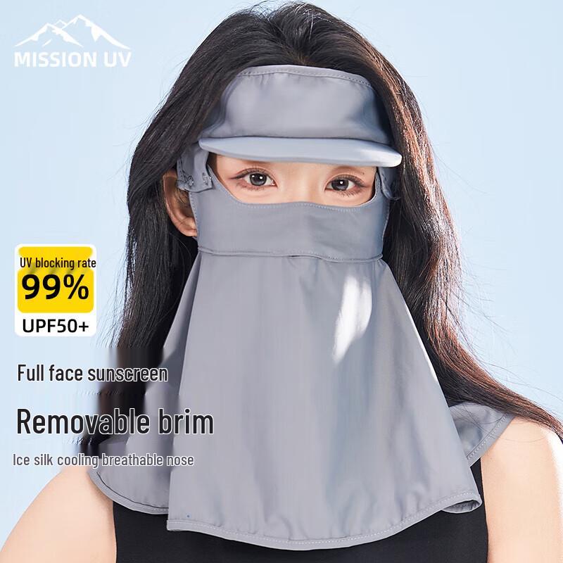 MISSION UV Ice Silk Detachable Sun Protection Face Mask