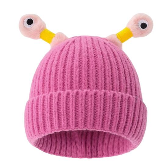 Woolen Hat with Night Light Antenna Decor Warm Knitted Beanie Children Photo Prop Headwear Skiing Hiking Thermal Cap for Adults Teens