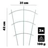 KADAX Potted Ladder Support For Plants Flowers Steel Stake Green 3pcs