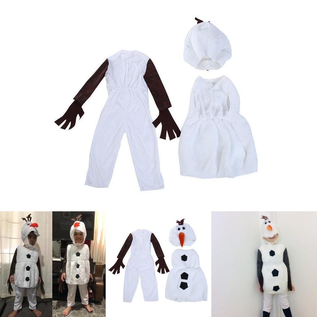 Uroczy Kostium Cosplay Bałwana Olafa z Krainy Lodu Dla Dzieci Halloween Przebranie