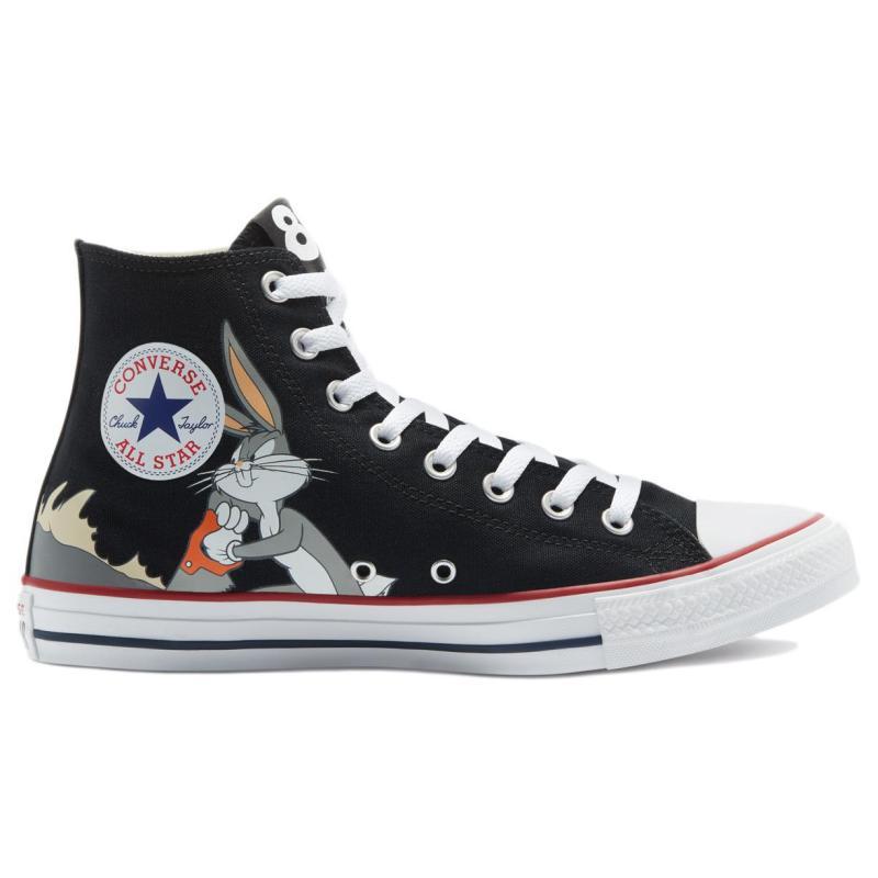 Bugs Bunny x Converse Chuck Taylor All Star Lace-up Round Toe High Top Canvas Unisex Black