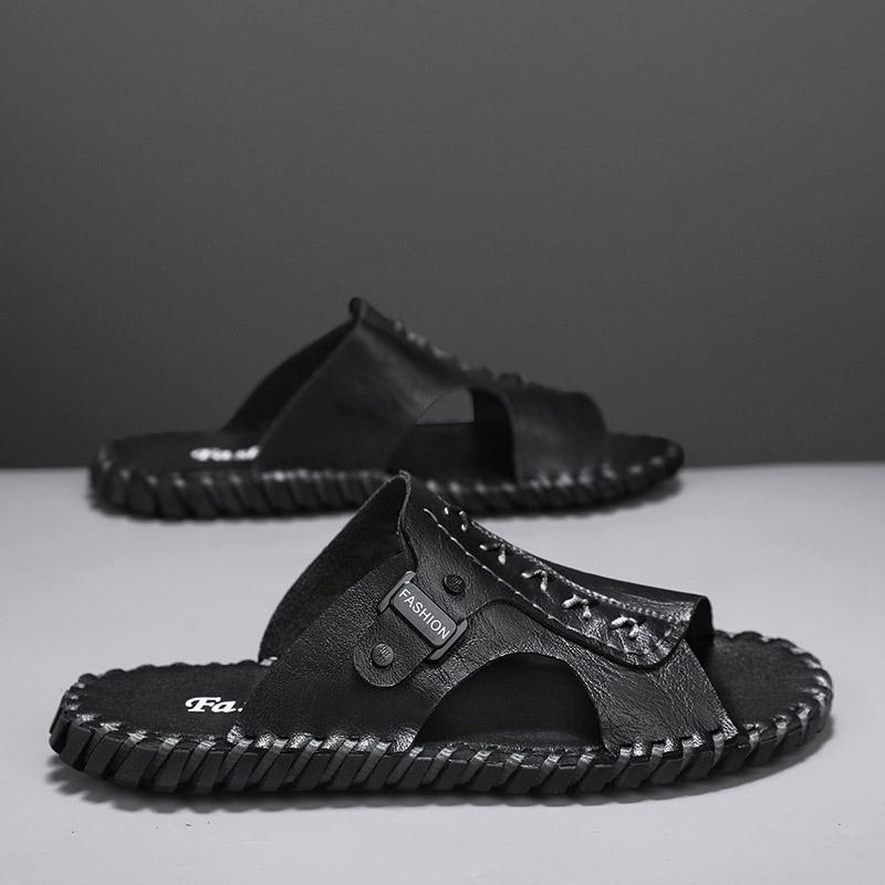 Fashion Outdoor Summer Half Shoes Comfortable Men's Sandal Leisure Beach Shoes for Men Hand-stitching Male Half Drag Quick Dry Slippers