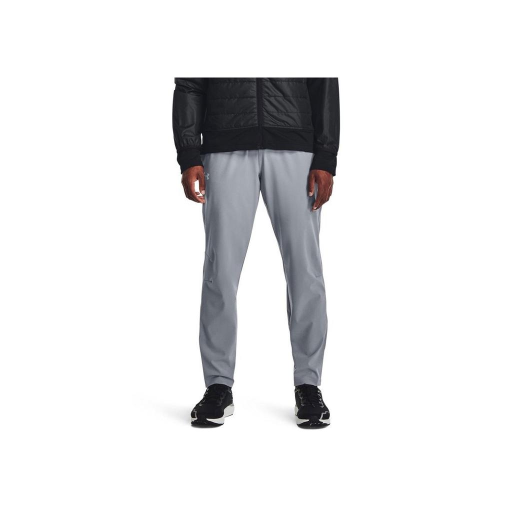 Under Armour Storm Solid Color Elastic Waist Running Knit Pants Men Pants Gray 1376800-035