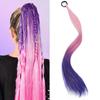 Long Straight Dyed Golden Ponytail Wig Synthetic Ponytail Wig Female Wig Shiny Heat-resistant Easy To Wear Party Use