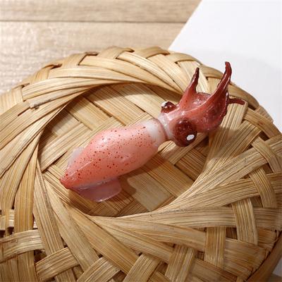 Simulation Seafood Squid Keychain Fun Creative Key Ring Bag Pendant Car Key Accessories For Women Girl Kids Exquisite Gift