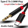 0.5m/1m/2m/3m Type-C USB-C To 3.5mm Male Audio Jack AUX Cable Adaptor Wire Line For Phone Xioami Earphone Headset SpeakerGood Product