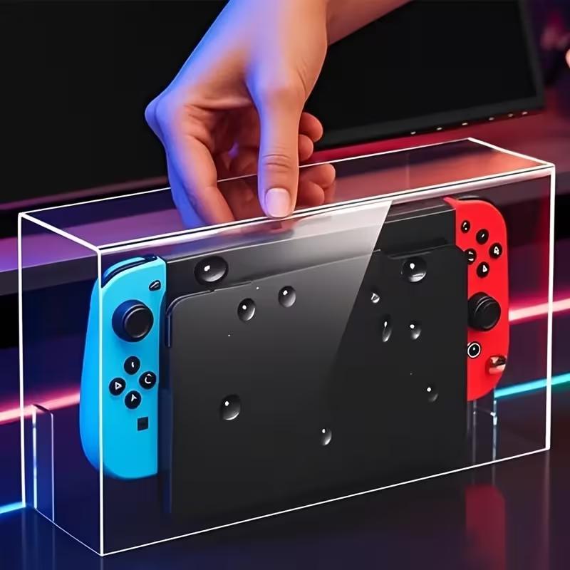 Acryl-Staubschutzhülle für Nintendo Switch/OLED-Spielkonsolen-Dock, Schutzhülle