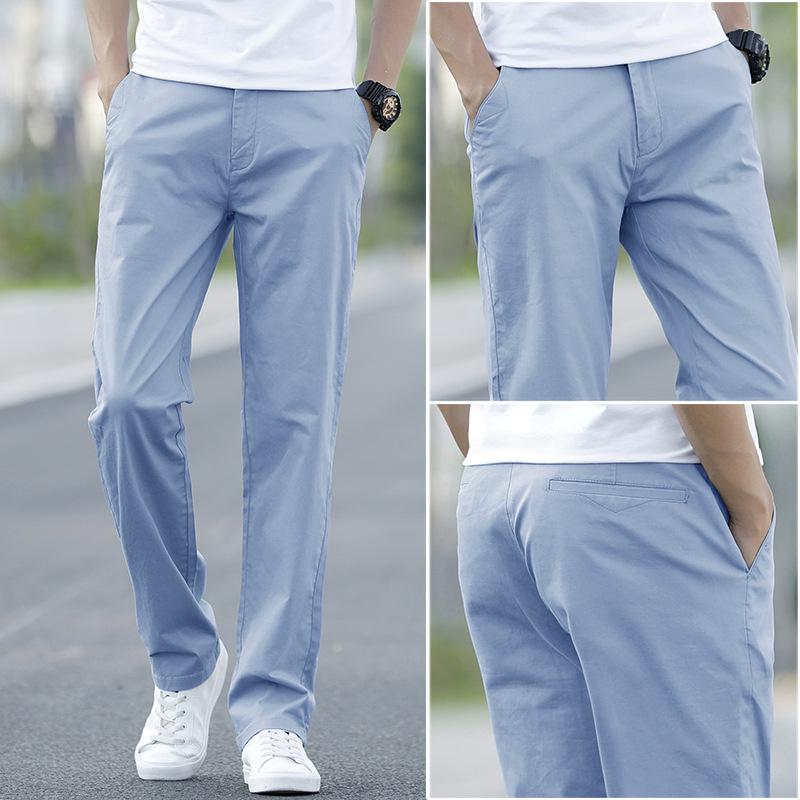 

Men s Plus Size Cotton Casual Pants - Spring/Autumn 2025, Loose Straight Leg with Winter Velvet Lining 29 (100-110 lbs)