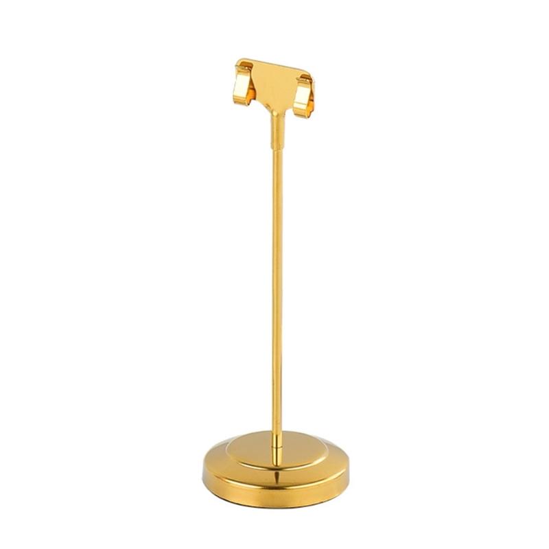 Porta Menu Rotondi in Acciaio Inossidabile Per Ristoranti ed Eventi Durevoli ed Eleganti Supporto per Cartellini in Metallo da 5 cm a 20 cm