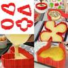 Set of 4pcs Magic Adjustable Cake Mold for Heart Shape and Other Cakes In Red Silicone (4pcs)