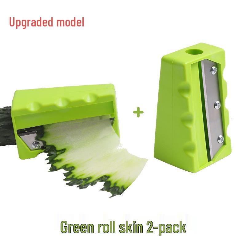 Green Cucumber Slicer & Shaping Peeler for Beauty Masks
