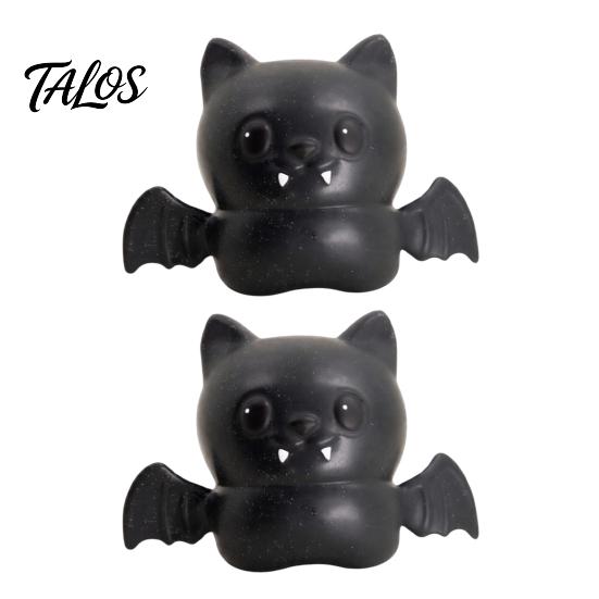 Safe Odorless Sensory Gift Halloween Glitter Bat Squeeze Stress Ball, Soft TPR Slow Rising Fidget Toy Rubber Ball for Anxiety Relief, Cute