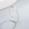 Colorfast Titanium Steel Hammered Texture Women's Minimalist Index Ring - Wear Without Removal