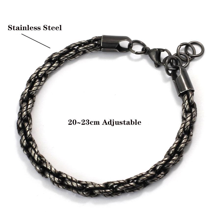 

New Fashion Men Stainless Steel Bracelet Chain Link Braslet Bangle Boyfriend Gift Punk Accessories Armband Herren Pulseria Homme