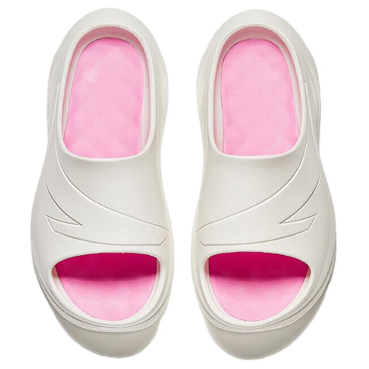 Anta Trendy Comfortable Versatile Non-Slip Wear-Resistant Slide Sandals Women Footwear White Pink 122538528-5