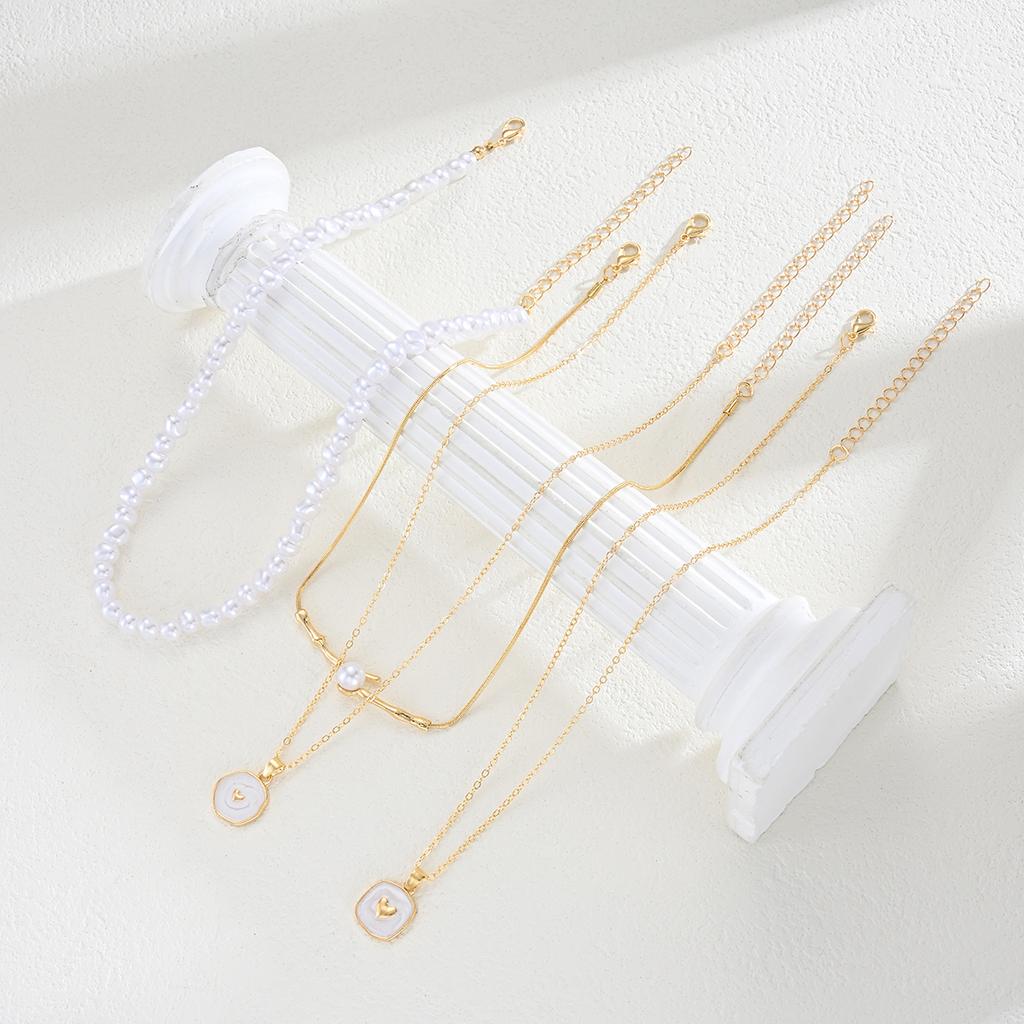 Fashion Boho Pearl Multilayer Necklace Set for Women Gold Plated Starfish Shell Pendant Choker Beach Party Vacation Jewelry 2026