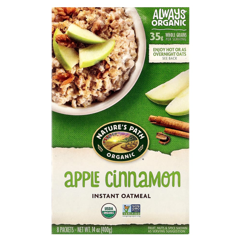 Natures Path Apple Cinnamon Oatmeal, 8-Pack, 400g (14oz)