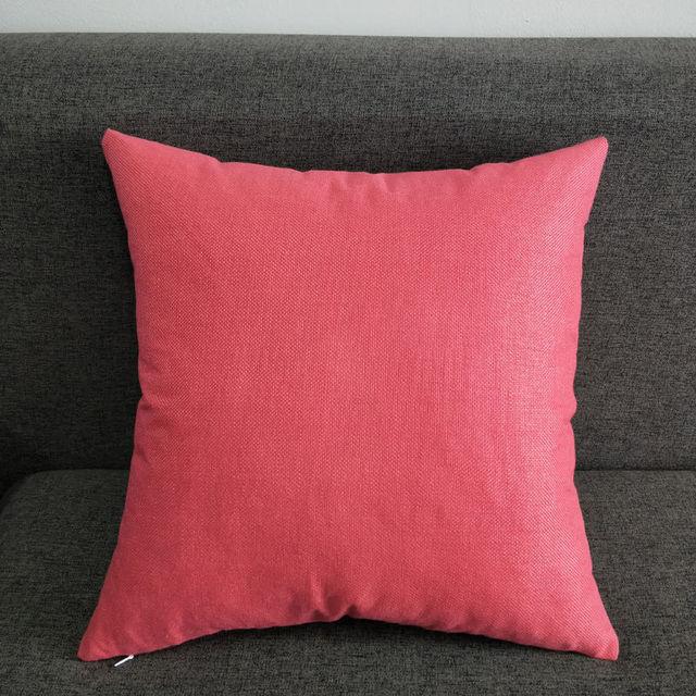 Thick Linen Fabric Throw Pillow Living Room Cushion Sofa Cover Bedside Back Pillow Car Lumbar Pillow Cover Office Use Back Cover