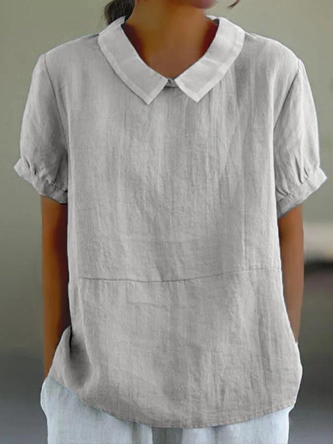 Casual Cotton Short Sleeve Shirt With 3d Pattern For Summer Wear