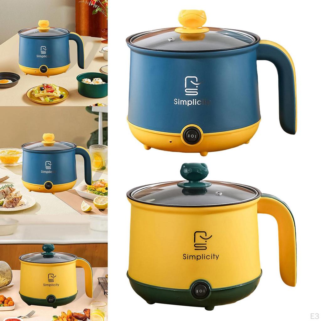 Elektrischer Topf 1,8L Shabu Nudelkocher für Nudeln Reis College Blau