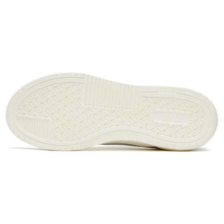 New Anta Rubber Bullet Slip Resistant, Abrasion Resistant, Lightweight Low Top Skateboard Shoes White Gray Blue 912328033-4