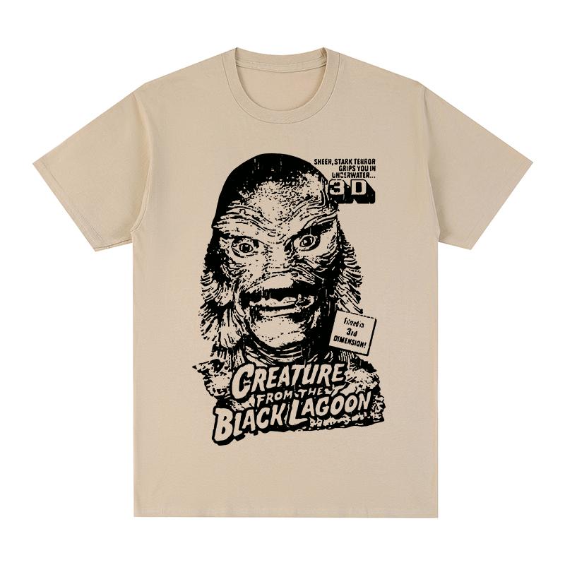 Creature from the Black Lagoon Vintage T-shirt Retro Style Black Female Lovers Cotton Men T Shirt New TEE TSHIRT Womens Tops