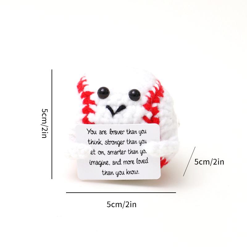 Crochet Positive Handmade Dolls Christmas Knitting Doll Plush Wool Knitting Doll With Greeting Card Creative  New Year Gift