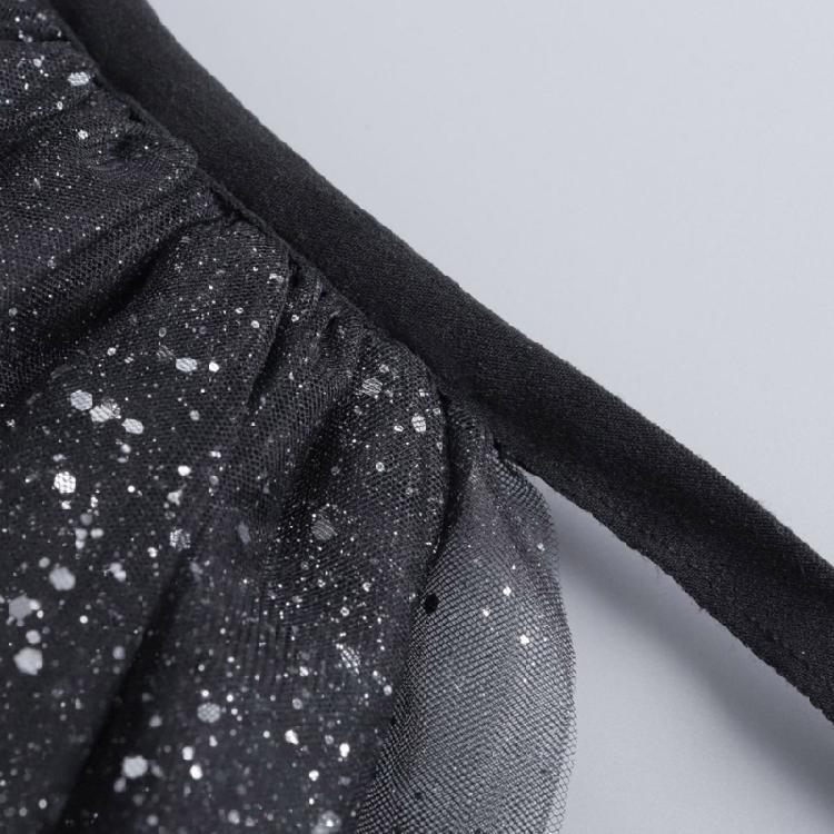 Multiuse Mesh Jabot Collar Vintage Victorian Costume Collar Cosplay Accessory Decorative Collar for Stage Performers