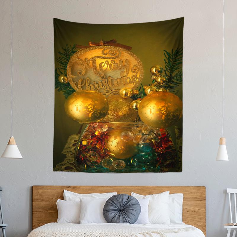 Christmas Tree Decoration Printed Pattern Tapestry Home Living Room Bedroom Wall Decoration Background Cloth Tapestry 230x180cm