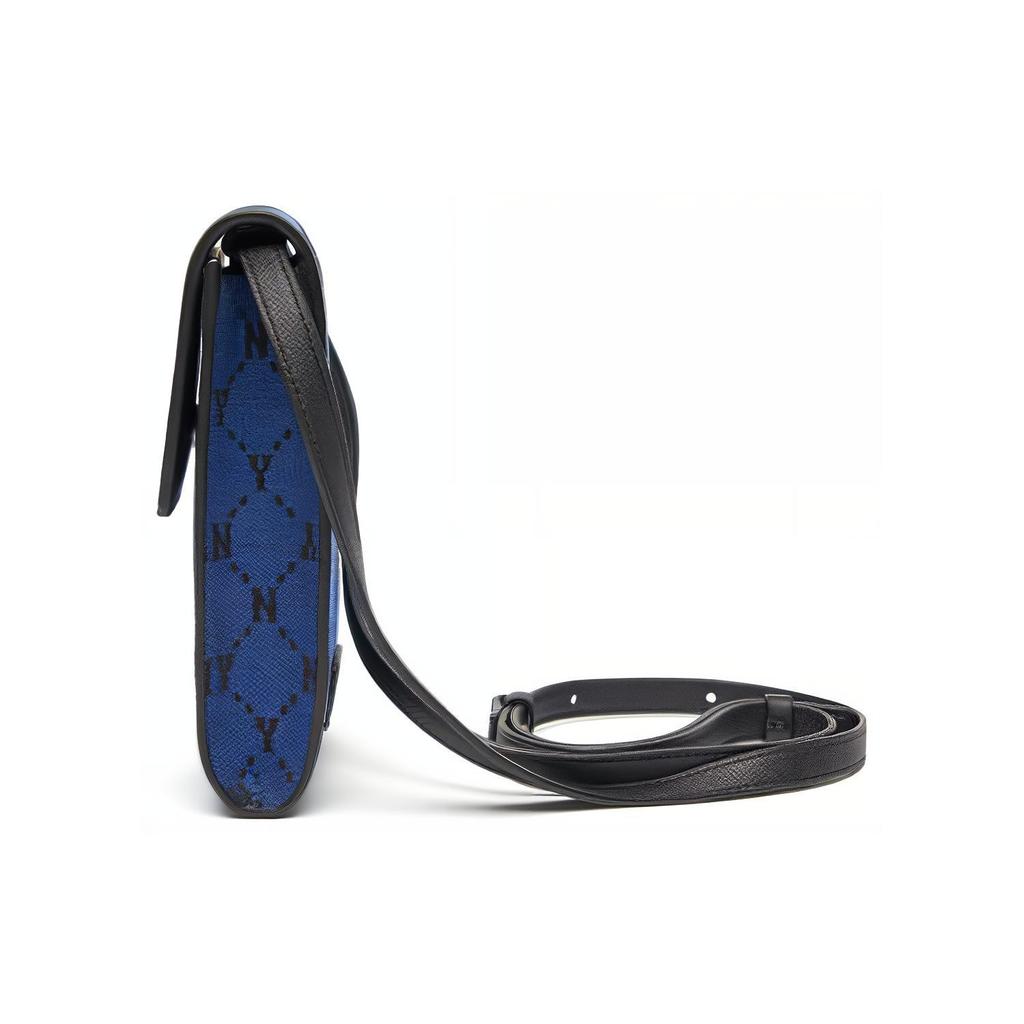 New MLB Monogram Collection Polyester One Shoulder Crossbody Cell Phone Pouch Regular Unisex Midnight Blue 3ACRH011N-50BLD