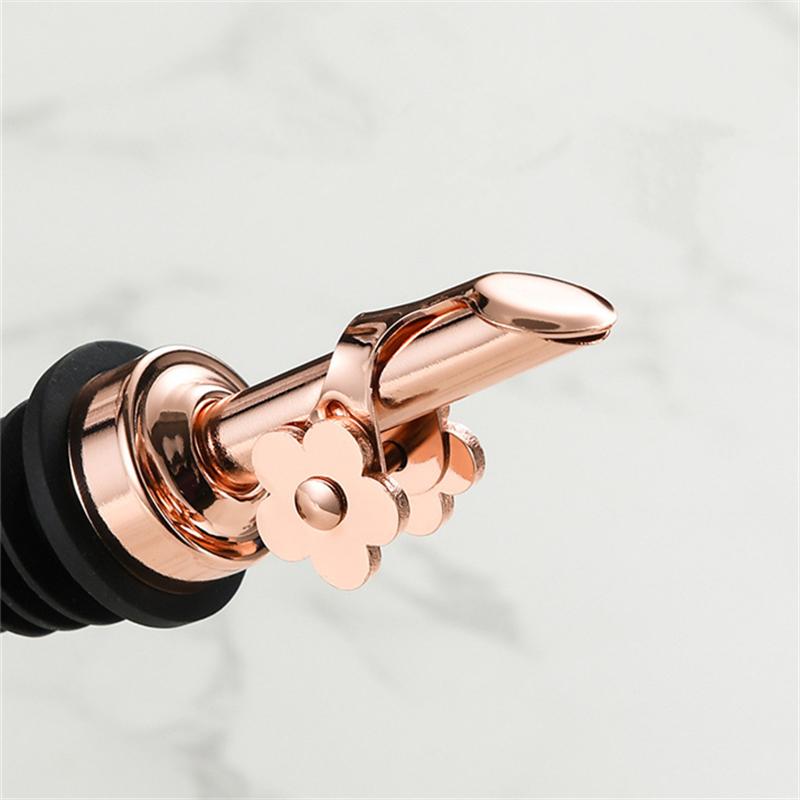 Stainless Steel Wine Pourer Cocktail Stopper Auto Opening Closing Cap Champagne Dispenser Oil Bottle Spout Bartender Bar Tool
