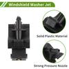 HOPESPANNER TOYOTA Compatible with 07-13 Black Front Window Nozzle 8538112300 Windshield Washer Nozzle Set