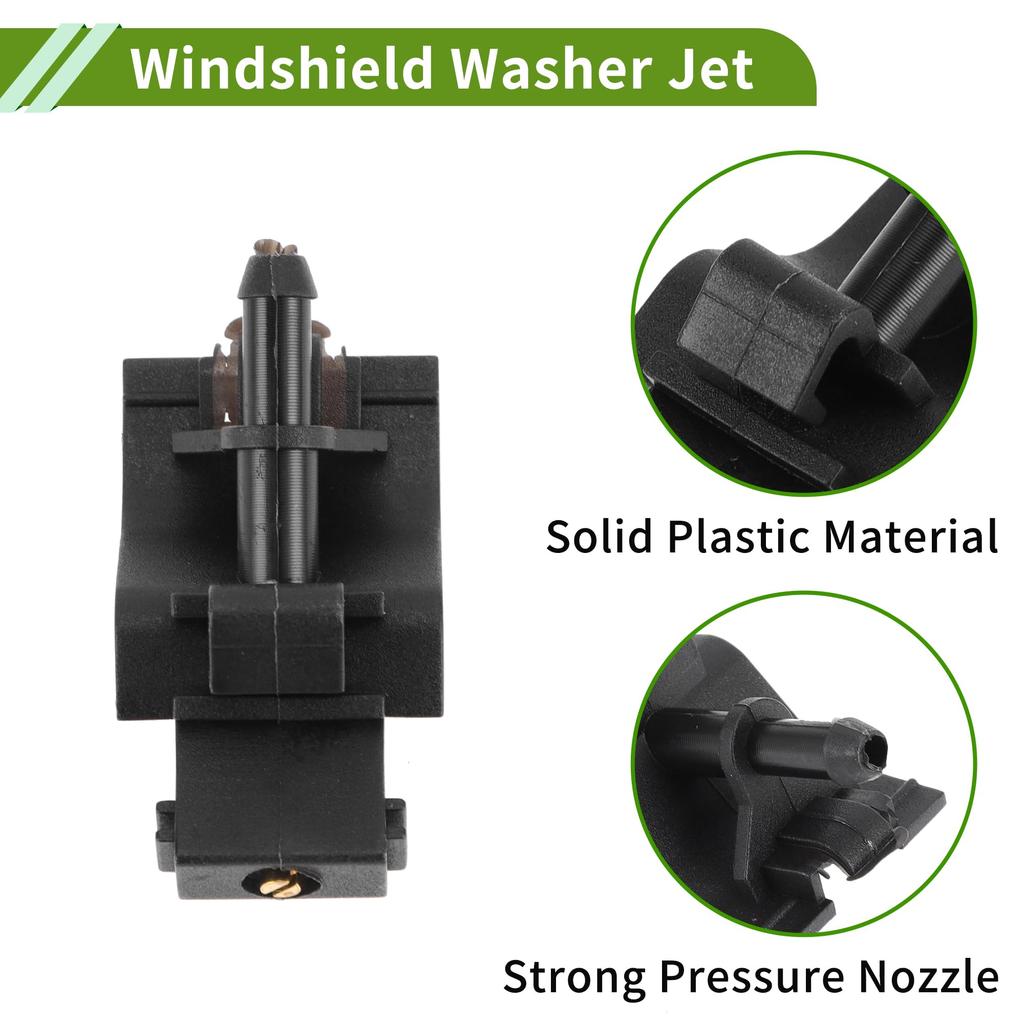 HOPESPANNER TOYOTA Compatible with 07-13 Black Front Window Nozzle 8538112300 Windshield Washer Nozzle Set