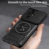KEYSION Magnetic Phone Case for HONOR 200 Pro 5G Slide Camera Lens Protection Upright Kickstand 360° Ring Shockproof Back Cover