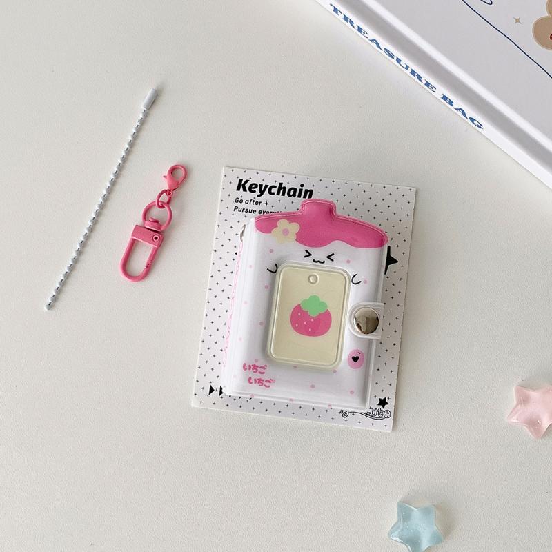

32Pockets Po Album Keychain Cute Cartoon 1/2Inch Picture Storage Case Kpop Card Binder Name Card Book Pocard Holder