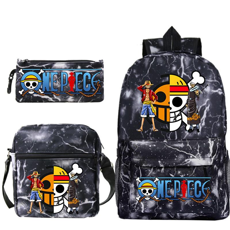 School Bag Large Capacity, Junior High School Students, Primary School Students, School Bag Three-Piece Set, Backpack, Messenger Bag, Stationery Bag