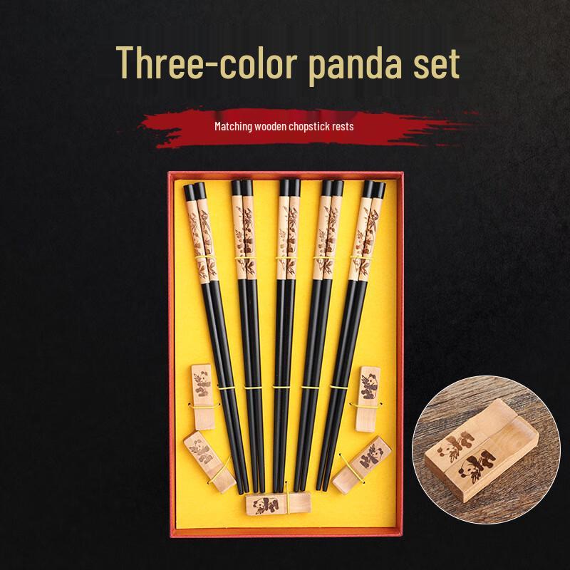 Chinese Panda Chopsticks Gift Set (5 Pairs) 5 Pairs