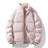 Stand-up Collar Cotton Clothing Men and Women Paragraph Winter Thickened Loose Cotton Jacket Couple Models Solid Color Bread Clothing Cotton Coat