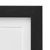 Amazon Basics Photo Frames, Black Rectangular, Compatible with 6-Cut Sizes, Set of 2, 20cm X 25cm & 13cm X 18cm