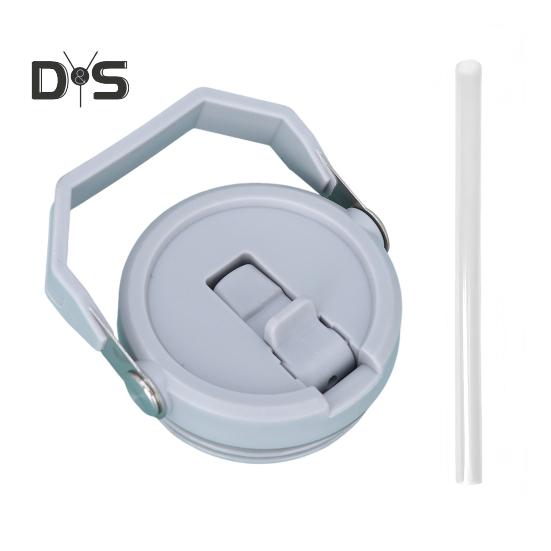 Náhradní víčko na 30oz tumbler s výklopnou slámkou, prachotěsnou zátkou, gumovým kroužkem odolným proti rozlití, slámkou, opakovaně použitelným víčkem na kelímek