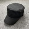 Fully Sealed Men's Korean Style Baseball Cap - Mid-aged Flat Top Cap with Closed Back - Casual Black Pure Cotton Hat
