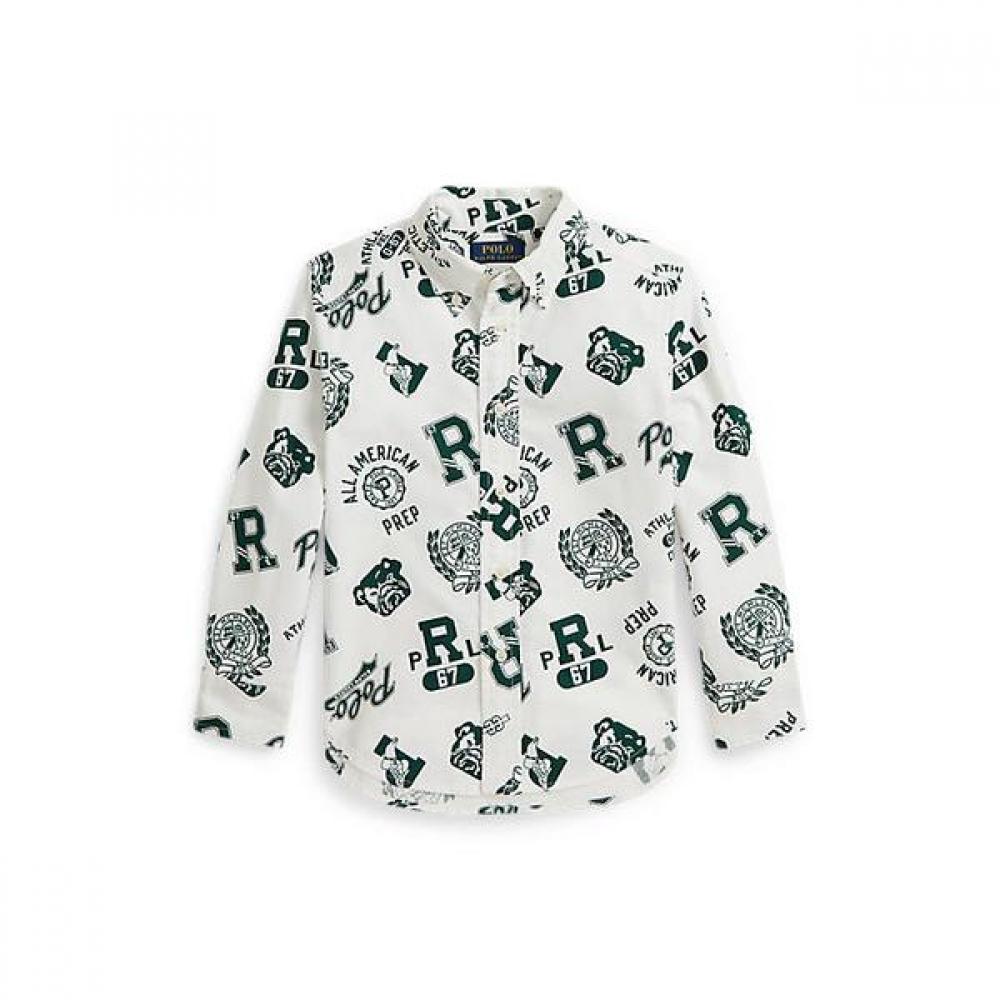 Polo Kids Boys Cotton Oxford Graphic Shirt 2 7 Years  Cwpowovb6820619999 2