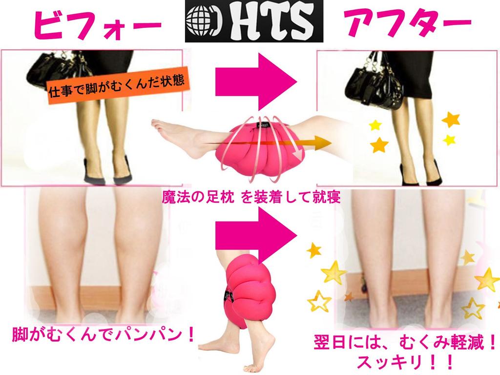 HTS Magic Foot Pillow Amazing swelling A set of 2 polyester leg pillows both that you can wear to make your legs - reduction! (for legs) slimmer.