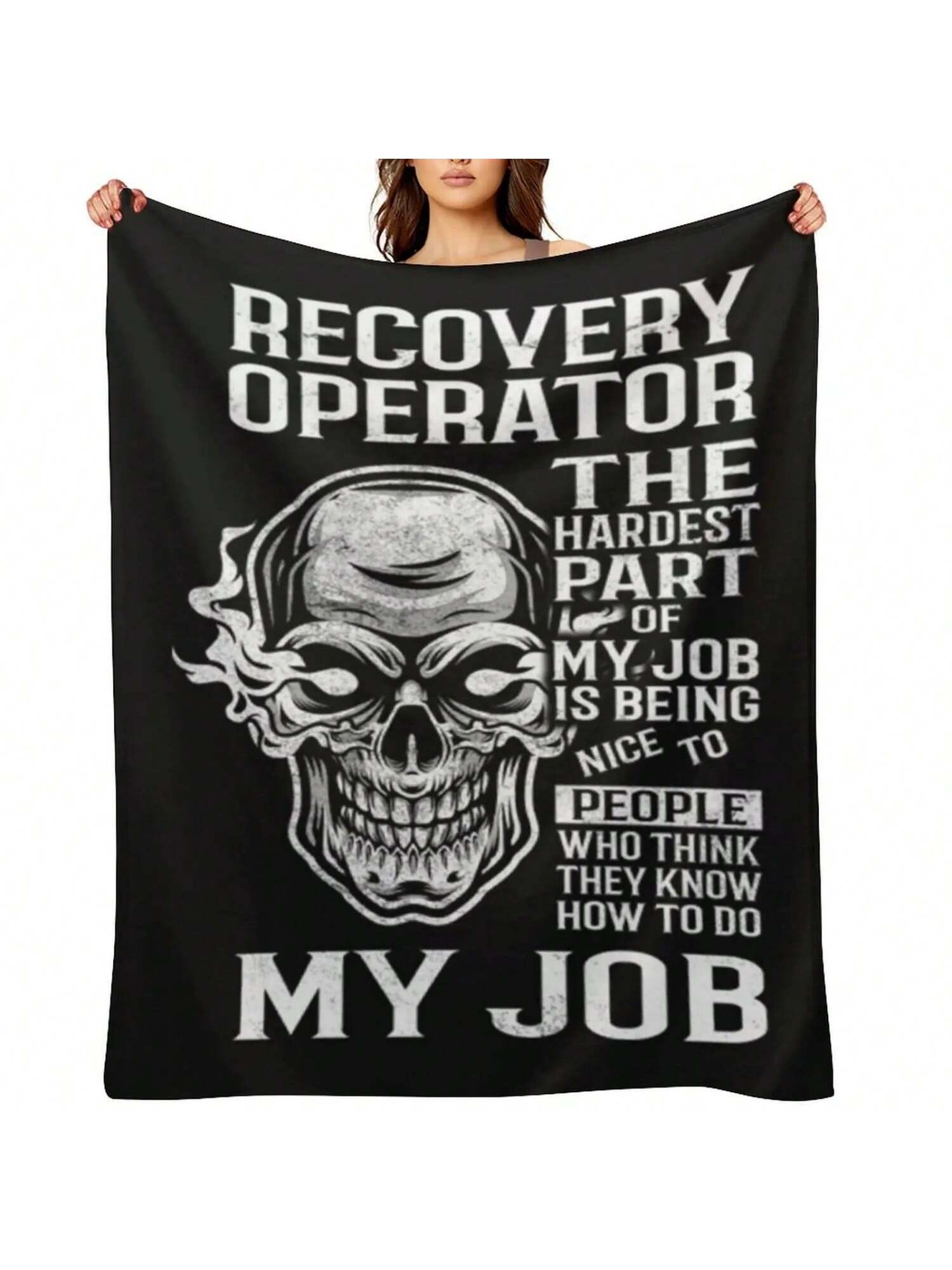 Recovery Operator T-ShirtRecovery Operator T Shirt - The Hardest Part Gift 2 Item Tee Throw Blanket Single Thin Retros Blankets S разноцветный